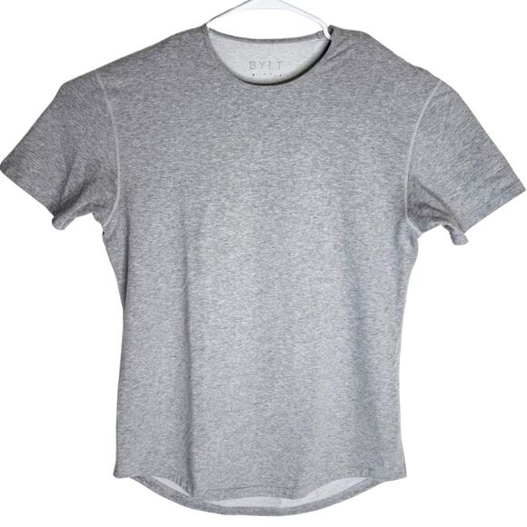 Bylt Men's Basic Drop Cut Lux Crew Neck Short Sleeve T-Shirt Gray Size Large - Picture 1 of 7